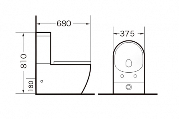 Унитаз напольный Grossman GR-4446S с тонкой крышкой
