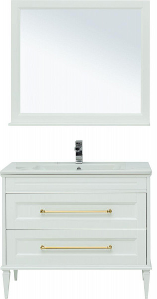 Мебель для ванной Aquanet Бостон М 100 белый (ручки золото) 00281190