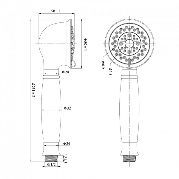 Лейка для душа, бронза, Oldie, IDDIS, OLD3F01i18