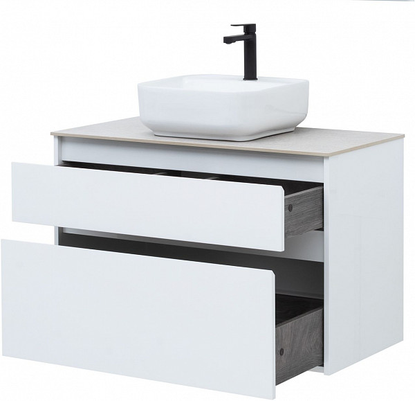 Тумба под раковину Aquanet Nova Lite 90 белый (2 ящика) 00242268