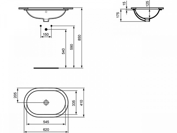 Раковина Ideal Standard Connect 65 см E505001