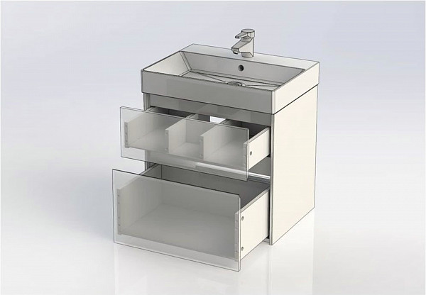 Тумба с раковиной Aquanet Бруклин 60 белый 00212596