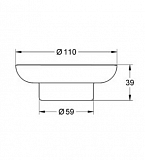 Мыльница Grohe Essentials 40368001 прозрачное стекло