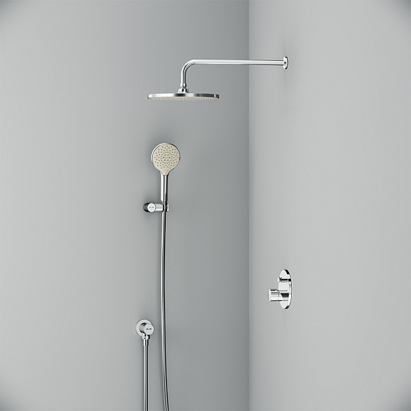 FP85A1RH20 X-Joy TouchReel, набор: нажимной см-ль д/в/душа, верхний душ 220 мм, держатель д/верхн.ду