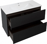 Тумба под раковину Aquanet Милан 100 черный глянец 00269299