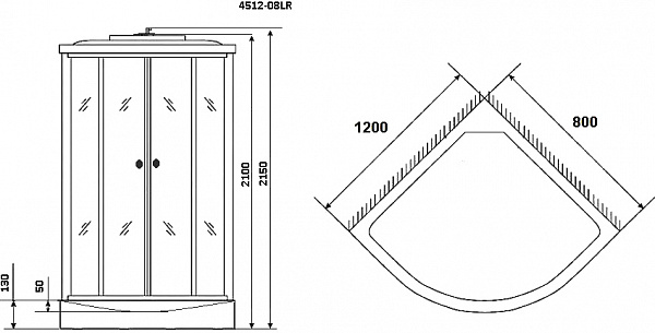 Душевая кабина Niagara Eco  NG-4512-14L