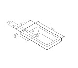 M85AWCC0452WG X-Joy, Раковина мебельная, керамическая, 45 см, встроенная, цвет: белый, глянец