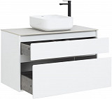 Тумба под раковину Aquanet Nova Lite 100 белый (2 ящика) 00242581