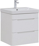 Тумба под раковину Aquanet София 60 белый глянец (2 ящика) 00288905
