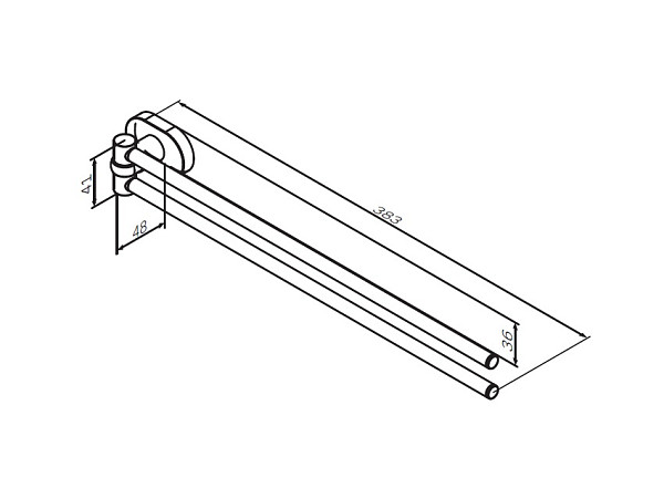 A7432600 Sense L, Двойная вешалка-вертушка для полотенец, хром