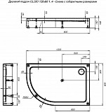 Душевой поддон Aquanet GL180 120x80 R 00265567