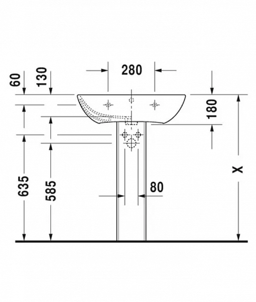 Раковина Duravit ME by Starck 2335650000