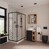 Душ. ограждение Niagara NG-6811-08 BLACK (120*90*190) прямоугольник, двери раздвижные, 1 место