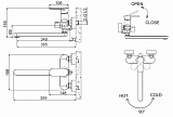 Смеситель для ванны c длинным изливом Bravat Opal F6125183CP-02L-RUS
