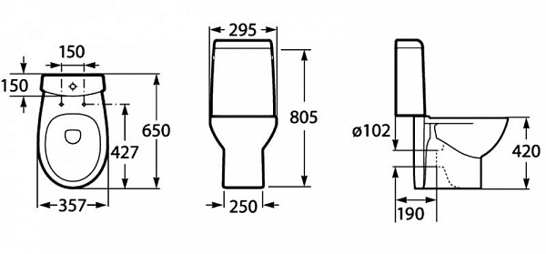 Унитаз (чаша) Roca Victoria Nord напольный 342ND7000