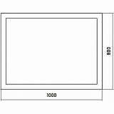 Зеркало AZARIO Сантана-4 1000х800, сенсорный выключатель, часы