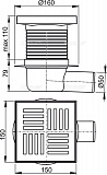 Сливной трап AlcaPlast APV5211 150 x 150/50