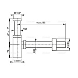 Сифон для раковины AlcaPlast DESIGN A401 квадратный