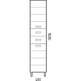 Шкаф-пенал Corozo "Денвер 40 Z2" универсальный