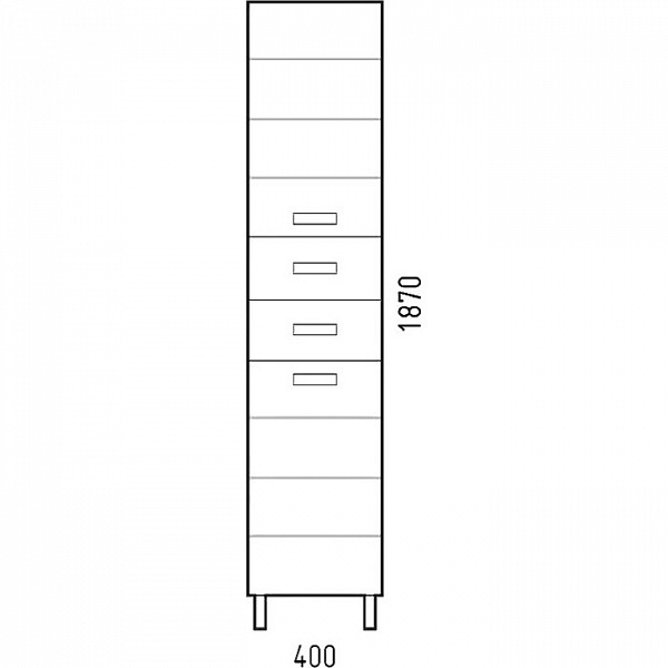 Шкаф-пенал Corozo "Денвер 40 Z2" универсальный