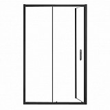 Душевое ограждение AZARIO 1200х800х2000, БЕЗ ПОДДОНА, открывание налево, черный профиль