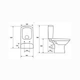 Унитаз напольный Cersanit EASY 400  P-KO-ES011-3/5-DL с сиденьем