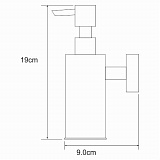 Дозатор для жидкого мыла, антивандальный Wasserkraft K-1399