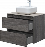 Тумба под раковину Aquanet Nova Lite 75 дуб серый (2 ящика) 00287890