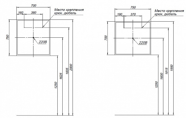 Зеркало Aquanet Оптима 70 белый матовый 00288964