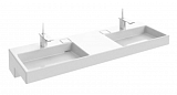 Двойная подвесная раковина-столешница  с подсветкой Jacob Delafon Terrace 150х49 см EXA9112-00