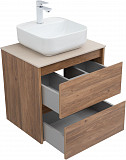 Тумба под раковину Aquanet Nova Lite 60 дуб шоколадный (2 ящика) 00287879