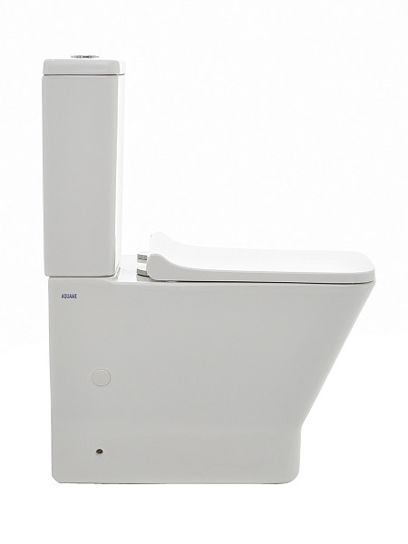 AQM1005 Унитаз напольный Rimless AQUAme c сиденьем SoftClose, горизонтальный выпуск. 620x345x415мм
