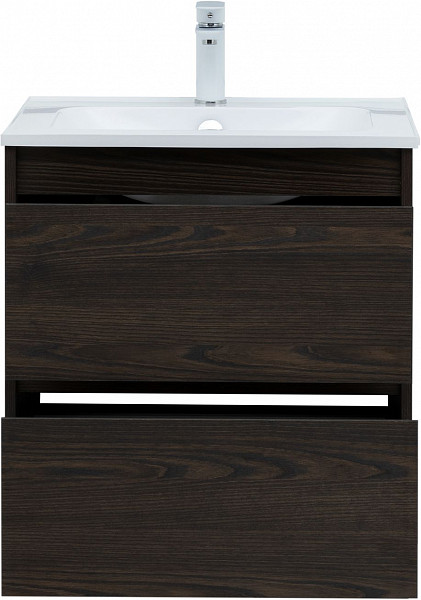 Тумба под раковину Aquanet Nova Lite 60 дуб черный (2 ящика) 00287894