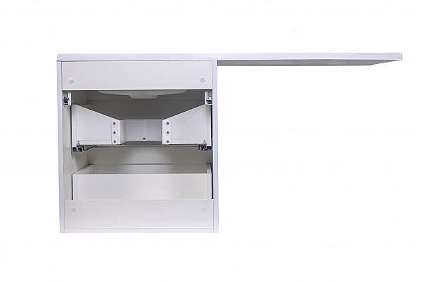 Тумба подвесная "Даллас 115", Люкс белый, под раковину, PLUS