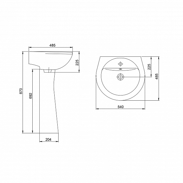 Раковина Santeri Соната с переливом крап на белом 131112S0111B0