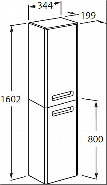 Шкаф - колонна Roca The Gap L цвет белая матовая ZRU9302739