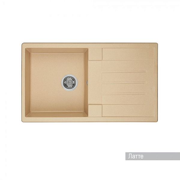 Мойка для кухни Aquaton Верона прямоугольная с крылом латте 1A710032VR260
