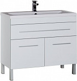 Тумба под раковину Aquanet Верона 100 белый (напольная 1 ящик 2 дверцы) 00182710
