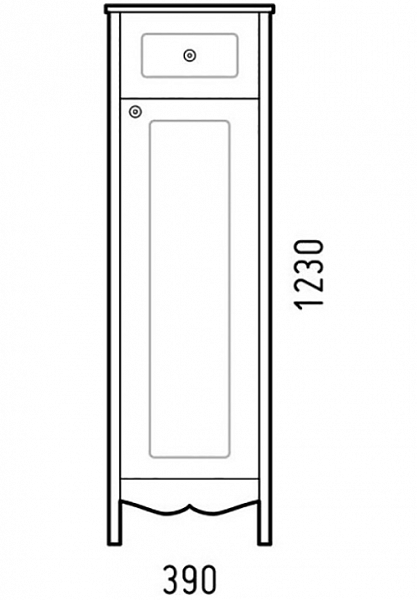 Шкаф-пенал Блюз 39 Corozo SD-00000031