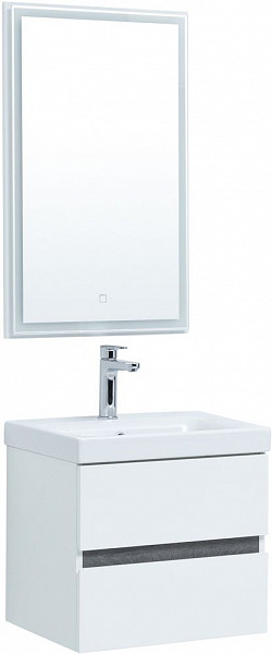 Тумба под раковину Aquanet Беркли 50 белый/дуб рошелье 00254288