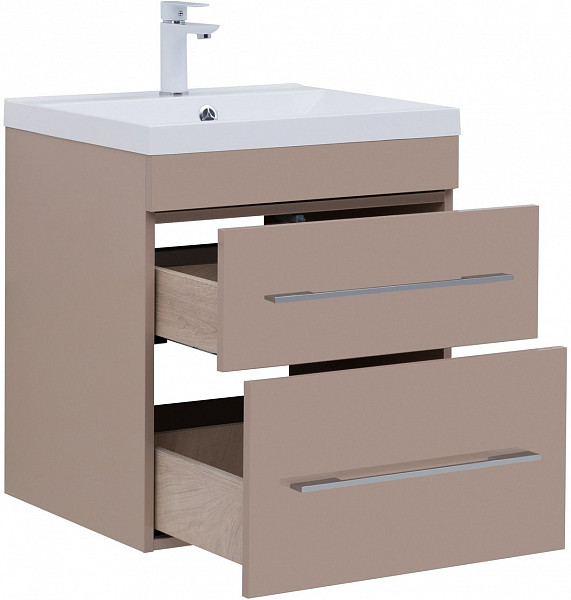 Тумба под раковину Aquanet Верона 60 капучино (2 ящика) 00304536
