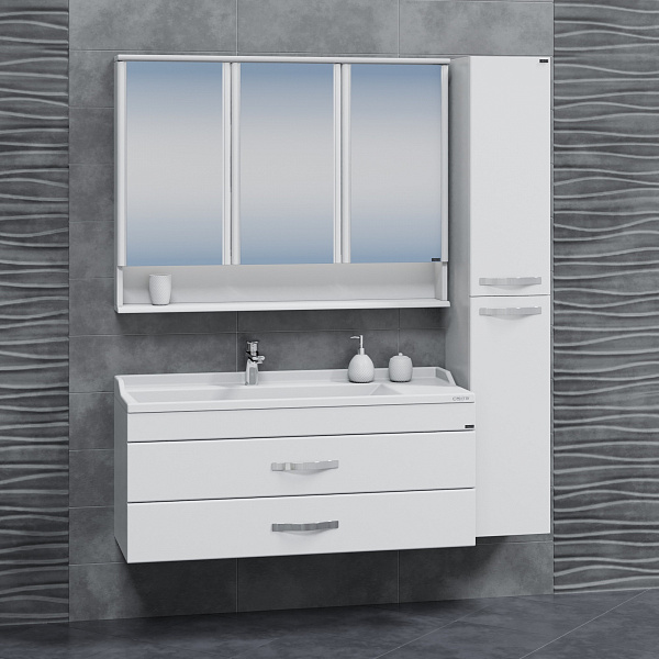 Тумба для умыв. "Виктория 120" NEW  подвес. (ум Сириус 120 литой мрамор) Санта