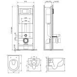 DX36.IS10101.1701 Инсталляция с клав белый с подвесным унитазом Scandinavian Pure безободк с сид м/л