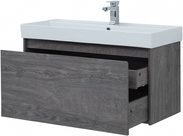 Тумба под раковину Aquanet Nova Lite 100 дуб рошелье (1 ящик) 00242579