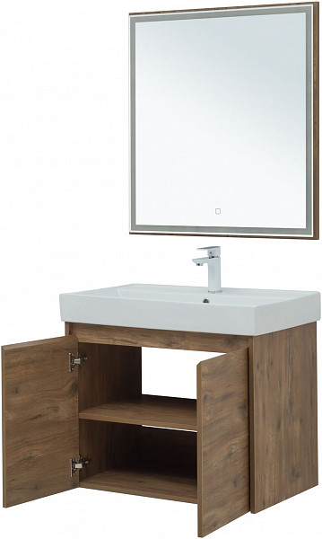 Мебель для ванной Aquanet Nova Lite 75 дуб рустикальный (2 дверцы) 00302537