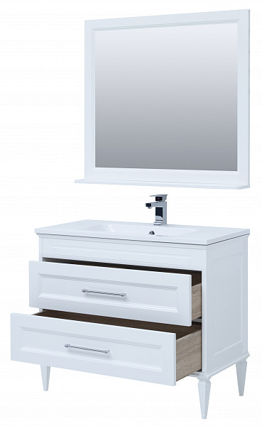 Мебель для ванной Aquanet Бостон М 100 белый (лит. мрамор) 00258284