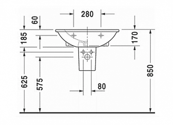 Раковина Duravit Darling New 2621650000 65 см