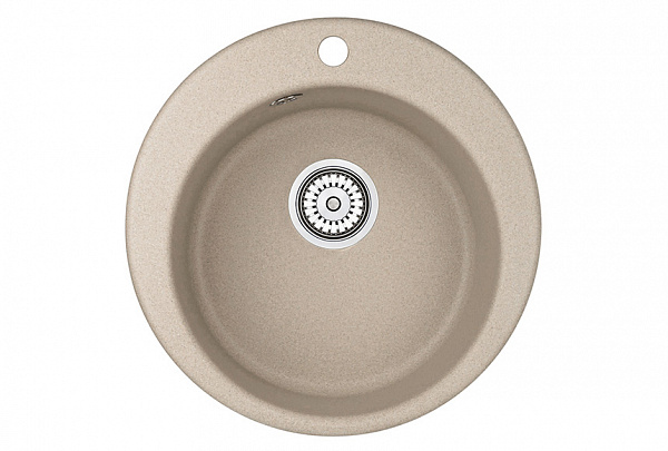 Мойка кухонная Granula круглая кварц 4801, ПЕСОК