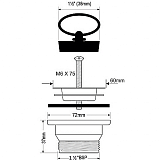 Выпуск с пробкой McAlpine MRSKW1 выход 1"1/2