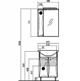 Тумба под раковину Акватон Джимми 52 см 1A068301DJ010